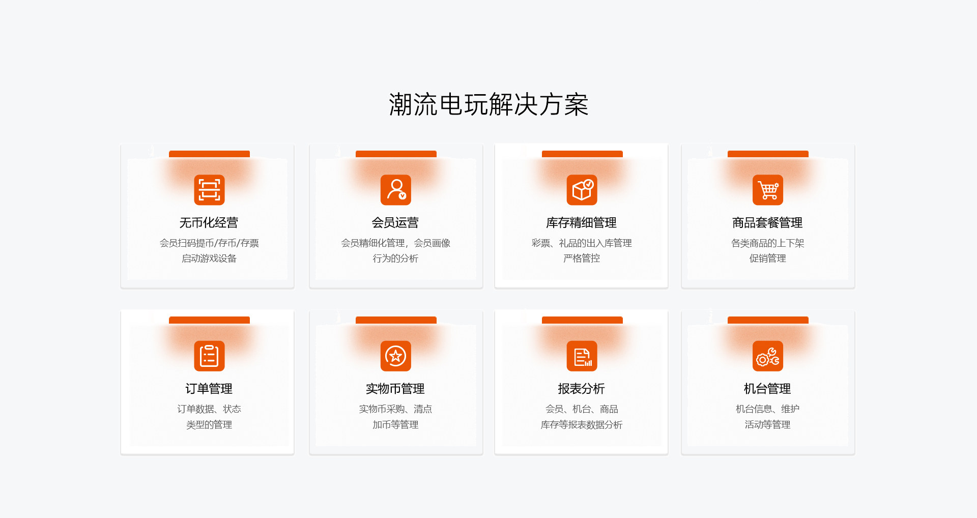 潮流电玩解决方案功能全景